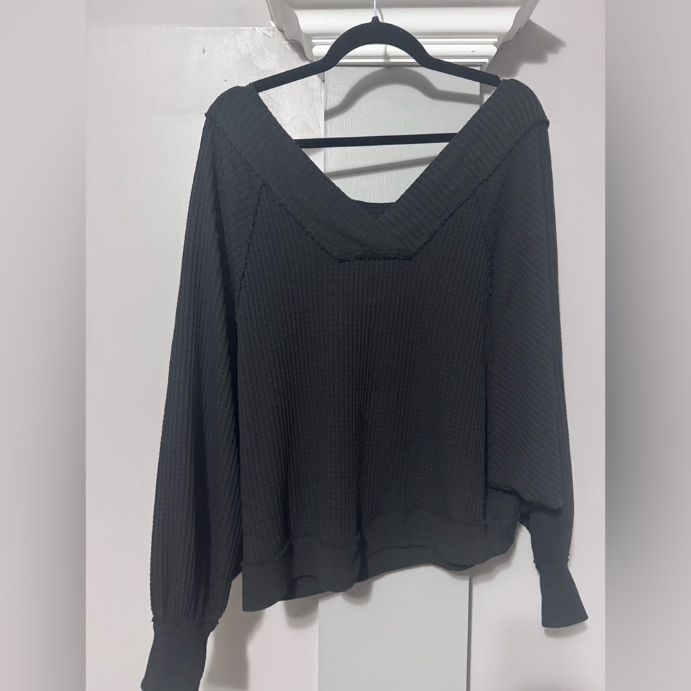 Waffle Knit Oversized Top - image 4